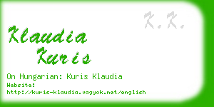 klaudia kuris business card